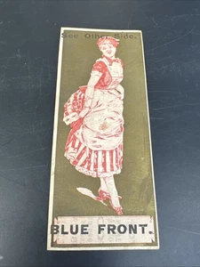 Boston & Waterbury Clothing Co Trade Card-Blue Front-Bank St- S497 - Picture 1 of 2