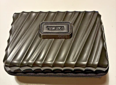 Tumi For Air India Black Hard Shell Cosmetic Toiletries Zip Travel Case Only VIP - Image 1 of 4