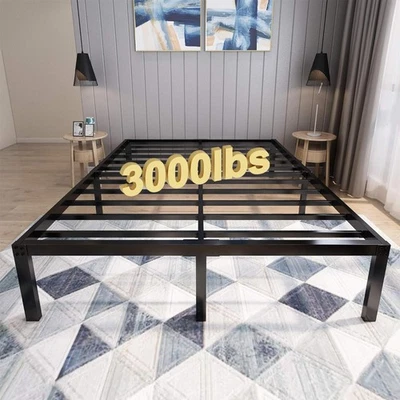 Marco de cama de plataforma de 18 pulgadas/base de colchón de fácil montaje/3000 libras de peso... Foto 1 de 4
