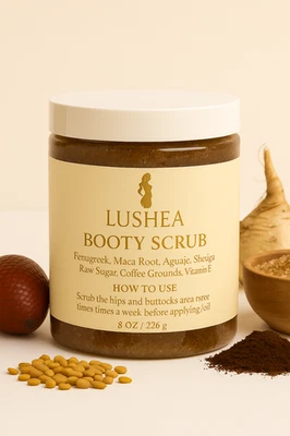 Exfoliante Mejorador Botín - Levantamiento Natural de Glúteos | Piel firme, suave y tonifica 8 Onzas - Imagen 1 de 4