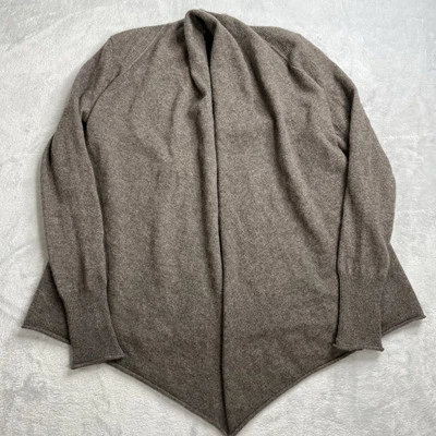 Cárdigan suéter Aqua 100 % cachemir frente abierto manga larga marrón para mujer XS Foto 1 de 4