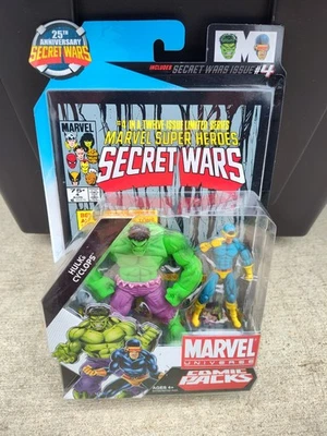 2009 Marvel Secret Wars #4 Comic Pack w/ Hulk and Cyclops Figure Set NEW H6 - Image 1 of 2