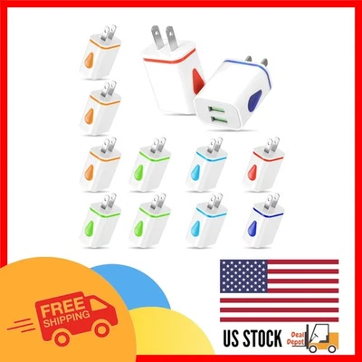 Зарядные устройства кубические USB для нескольких устройств 12 шт. — быстрые настенные адаптеры 2,1 А для легкого обмена - Изображение 1 из 4