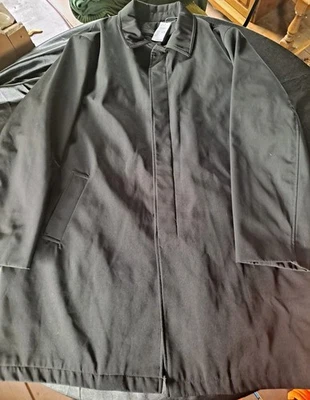 Abrigo Joseph Abboud Para Hombre Negro Acolchado Forrado Ventilado Cuello Botón Frontal Talla 46 Foto 1 de 4