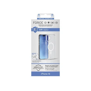 Coque FORCE CASE iPhone 16 MagSafe Transparente + Accroche bandoulière inclus - Photo 1/4