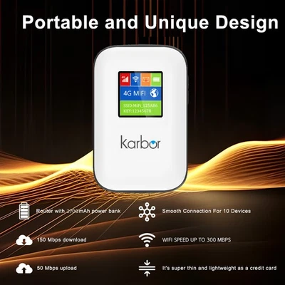Karbor MF833 Pocket 4G Router Inalámbrico Alta Velocidad Inalámbrico Bolsillo WiFi Foto 1 de 4