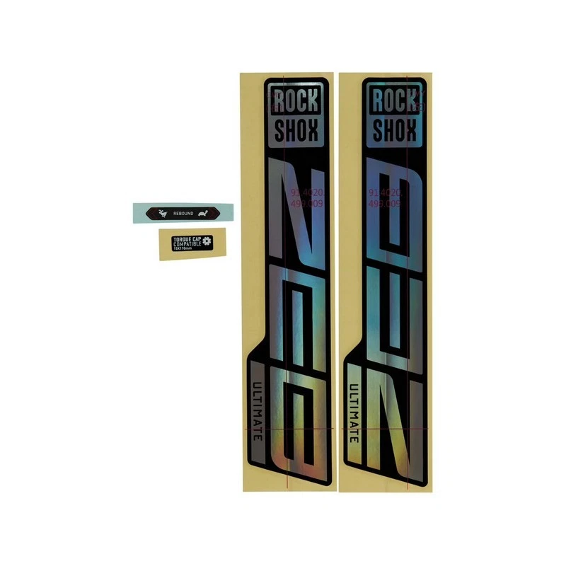 Rockshox decor set signatur series decal set rs zeb ult. rainbow
