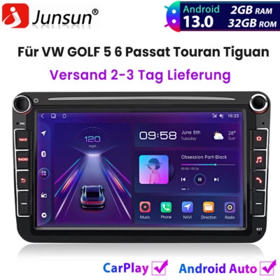 8" Für VW GOLF 5 6 Passat Touran Tiguan Apple Carplay Autoradio GPS NAVI BT DAB+ - Bild 1 von 4