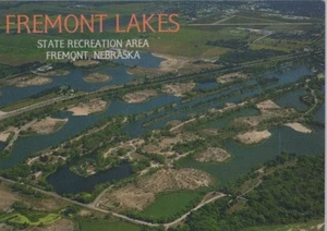 Aerial View Fremont Lakes State Recreation Area Continental Chrome Postcard - Picture 1 of 2
