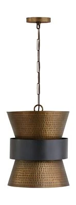 Capital Lighting 330416PZ Loren Industrial Metal Reloj de Arena Colgante, 1 Luz 1... Foto 1 de 4