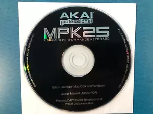AKAI PROFESSIONAL MPK25 EDITOR LIBRARIAN CD (2008) - Bild 1 von 1