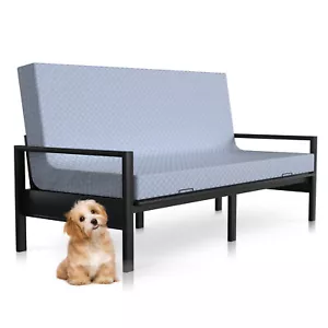 Full Size Sofa Couch Pat 5 inch Foldable Floor Futon Mattress w/ zipper Cover - Picture 1 of 11