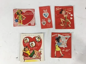 Antico lotto di 5 cartoline di San Valentino - Foto 1 di 7