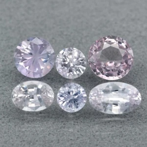 1.37 CT Lot.6 uni.Zafiro Natural Rosa origen Ceylon SI1-VS Oval y Redonda(Video - Imagen 1 de 2