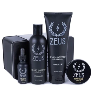 Kit de aseo premium para el cuidado de la barba, aroma a lima Zeus verbena - Imagen 1 de 6