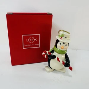 LENOX Muy Feliz PINGÜINO Bailando con Bastón de Caramelo Porcelana Árbol de Navidad Adorno - Imagen 1 de 4