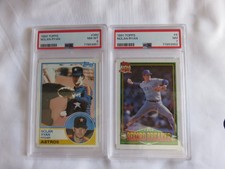 1983/1991 TOPPS NOLAN RYAN.LOT OF 2 CARDS #360 GRADED PSA 8  & #6 GRADED PSA 7.