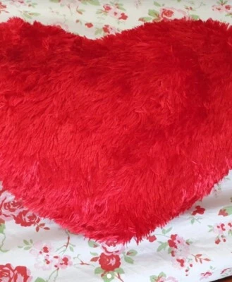 Valentines 2 Heart Shape Fluffy Filled Super Soft Cushion  - Image 1 of 3