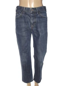 Benetton Jeans Da Uomo Blu Taglia W29 Cotone Dritto 5 Tasche Pantaloni Regular - Imagen 1 de 14