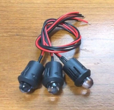 3 luces de cortesía a presión LED 1/2" azules súper brillantes BBT 12 voltios Foto 1 de 4