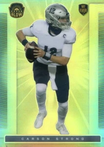 2021 Super Glow Sports Inaugural CARSON STRONG #18 1st Ever SILVER REFRACTOR - Picture 1 of 2