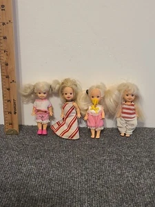 Lote de 4 Muñecas Barbie Hermana KELLY Rubias 1994 De Colección con Ropa, Boca Abierta - Imagen 1 de 12