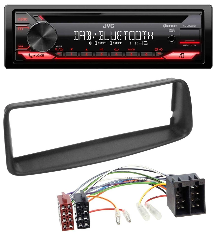 JVC CD DAB USB Bluetooth MP3 Autoradio für Peugeot 206 (ab 1998) - Bild 1 von 4