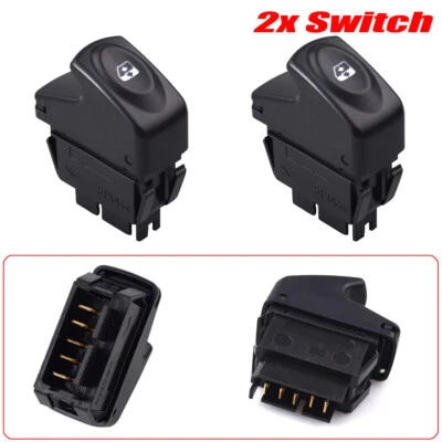 Interruptor de ventana eléctrica 2 piezas pasajero para RENAULT CLIO KANGOO MEGANE SCENIC 98-2003 Foto 1 de 4
