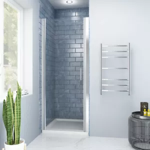 SUNNY SHOWER Semi-Frameless Shower Door Pivot Bathroom Door 32 in. W x 72 in. H - Picture 1 of 11