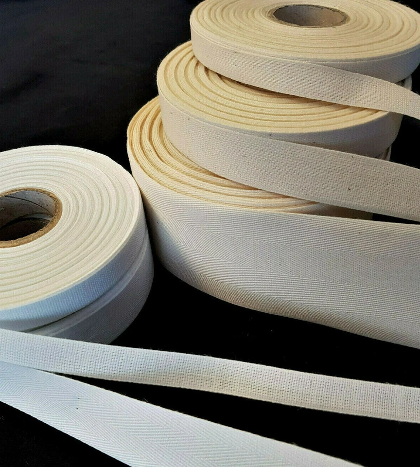 20mt Roll of Web Tapes & India Tape Craft Sewing Sew Fabric Twill Woven Ribbon - Image 1 of 1