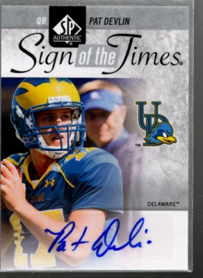 B3818- 2011 SP Authentic Sign of the Times #STPD Pat Devlin C Auto SAMPLE PIC - Image 1 of 2