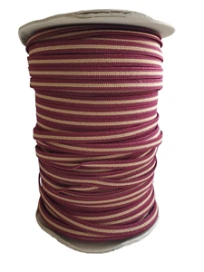 5 metros de goma 6 mm de ancho para decoración ropa costura manualidades BURDEOS/BEIGE - Imagen 1 de 2