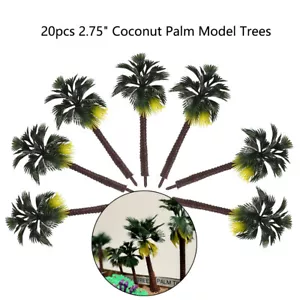 20pcs 7cm Miniature Palm Trees Model DIY Diorama Architecture Coconut Model Tree - Picture 1 of 7