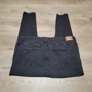 Pantalones de mezclilla Madewell para mujer 37 negros Roadtripper ajustados Normcore elásticos desgastados - Imagen 1 de 9