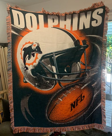 miami dolphins throw blanket Cover