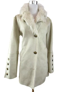 Italian Fashion Damen Frauen Kunstfell Wildleder Winter Mantel Jacke Gr. S J60 - Bild 1 von 12