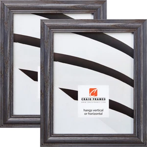 Craig Frames Wiltshire 440, 1.25" Riverstone Gray Wood Picture Frame 2-Pack - Picture 1 of 10