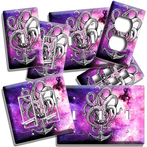 DEEP SPACE ABSTRACT OCTOPUS ANCHOR LIGHT SWITCH OUTLET WALL PLATE ROOM ART DECOR - Picture 1 of 33