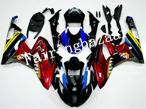 Fit for 2015-16 S1000RR Candy Red Blue Shark ABS Injection Bodywork Fairing Kit - Picture 1 of 7