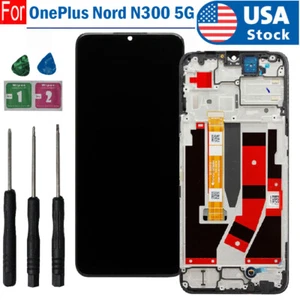 USA LCD Display Touch Screen Digitizer Assembly +Frame For OnePlus Nord N300 5G - Picture 1 of 6