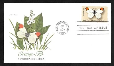#1715 13c Butterflies - Orange-Tip -  Fleetwood FDC - Image 1 of 2