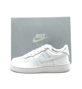 *NEW* Pre-School Kids Nike Air Force 1 LE (PS) White / White (DH2925 111) 👍 - Picture 1 of 7