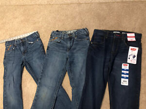 Ariat Denim B4 Relaxed Jeans Blue Stretch Boy’s Size 12 26x28  LOT OF 2 BONUS!!
