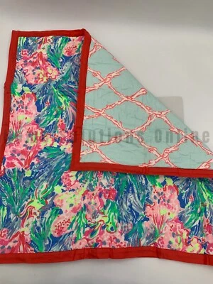 Pottery Barn Lilly Pulitzer Fan Ocean Sea Pants Reversible Sham Euro  #9120 - Image 1 of 4