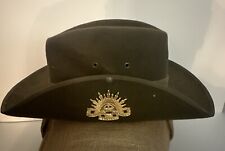 Vintage 1949 Australian Military Forces Slouch Hat With Rising Sun Badge