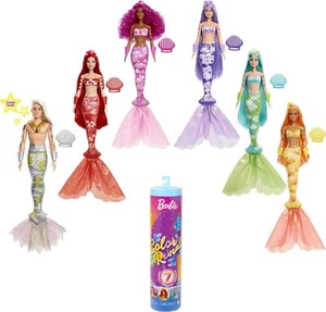 Muñeca Sirena Color Reveal - Azul Metálico con Arco Iris - 7 Sorpresas - - Imagen 1 de 3