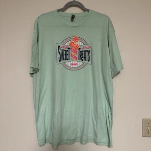 Sweet Treats Wizard Run T-shirt Teal Size XXL Cotton Casual Shirt - Picture 1 of 4