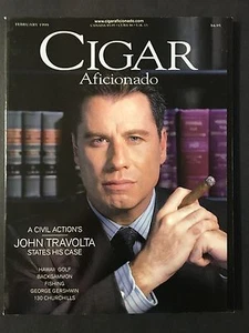 Cigar Aficionado Magazine February 1999 John Travolta - Picture 1 of 1