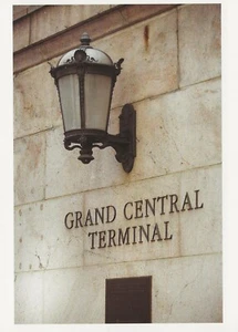 POSTCARD NY Grand Central Terminal Exterior Beaux-Arts Lantern Fixture MNT Repro - Picture 1 of 1