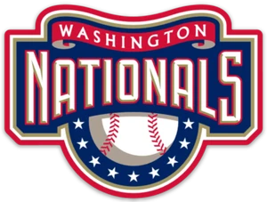 Washington Nationals Baseball mit RW&B, Banner Logo Typ MLB gestanzter MAGNET - Bild 1 von 1